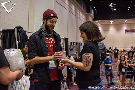 2021 WSOG Winner on Stage with Amy handing award